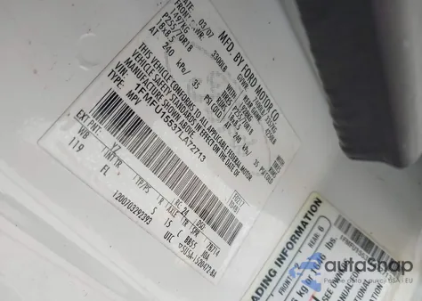 2007 Ford Expedition Xlt z USA, uszkodzony, nr VIN 1FMFU15537LA72713